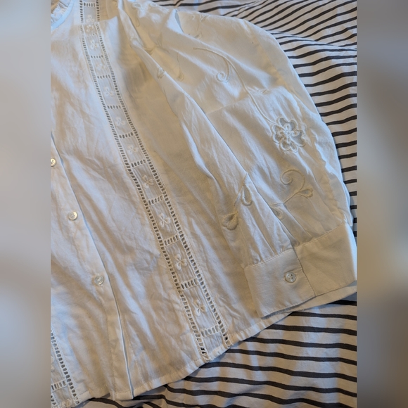 Lace romantic shirt, Ecru, size XL - Picture 5 of 10